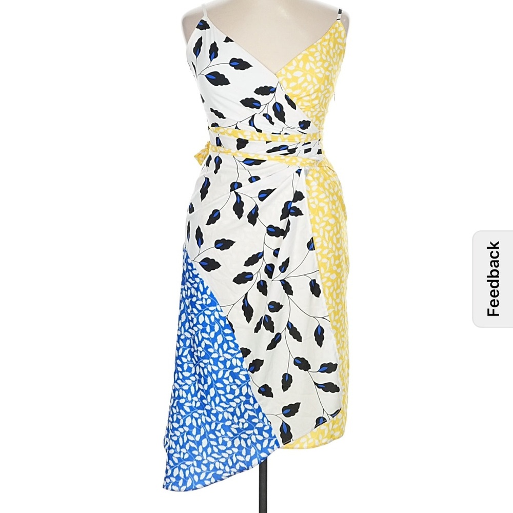 Yumi Kim Asymmetrical Dress in Blue, Yellow, and Black